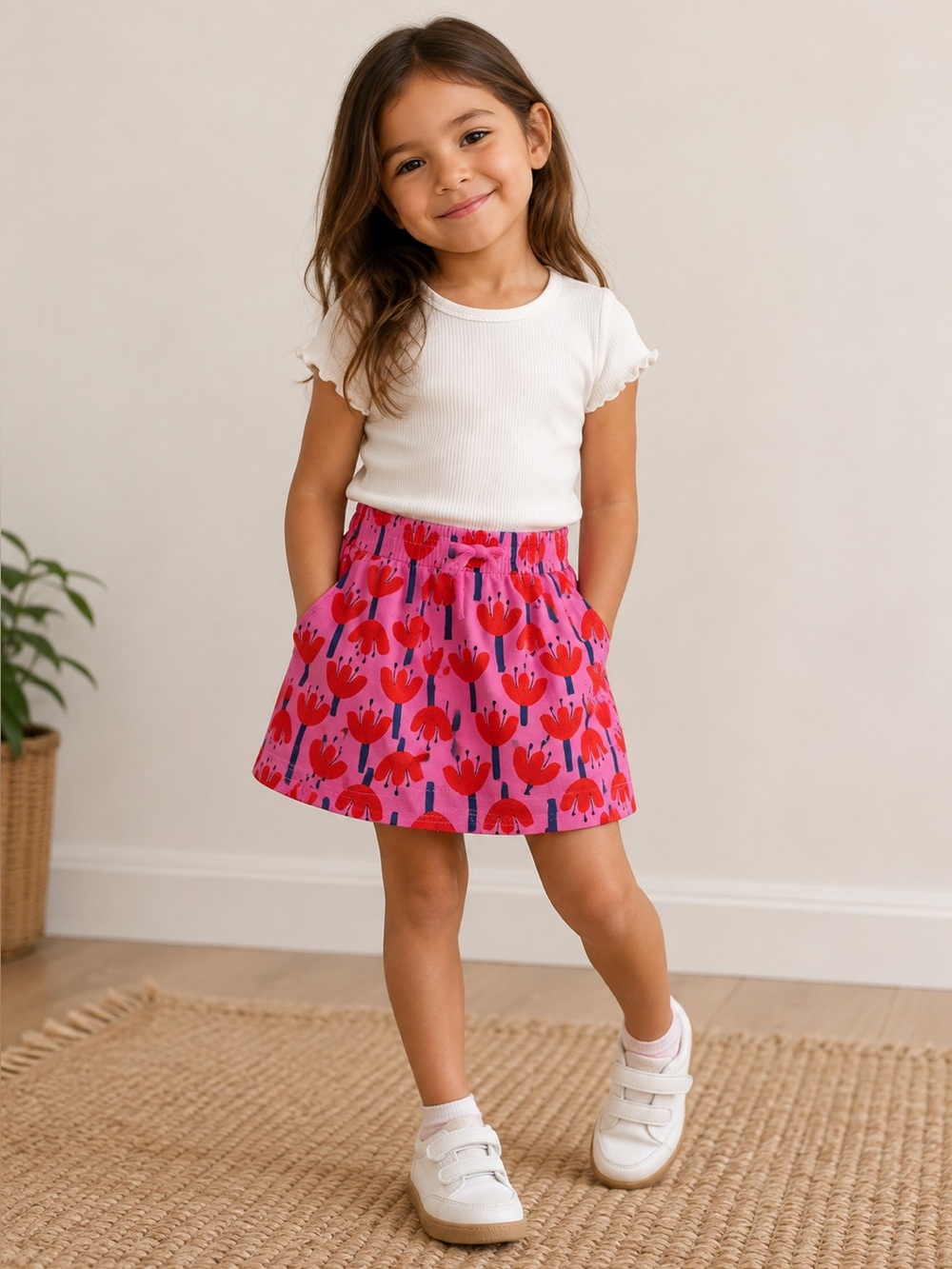 Hanna Anderson Girls Floral Skirt 4